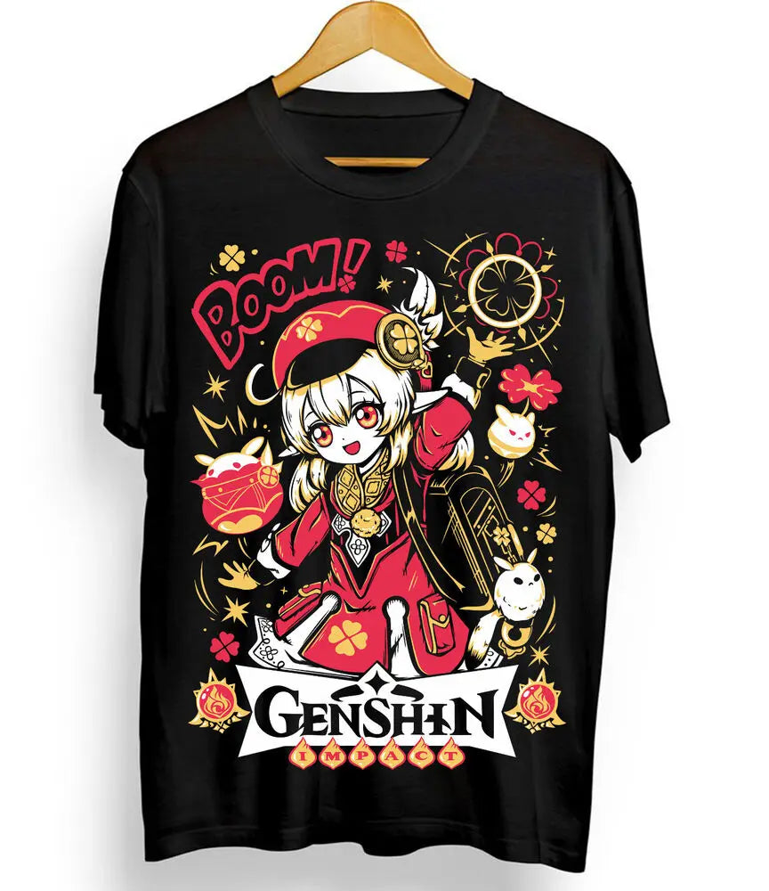 Genshin Impact T-Shirt,genshin impact,zhongli,Hu Tao,Anime,Manga,All Size
