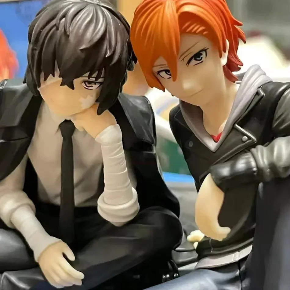Bungo Stray Dogs: 10cm Anime Cute Nakahara Action Figure Figurine Edogawa Rampo Figure Dazai Osamu Toy Model PVC Collection Gift