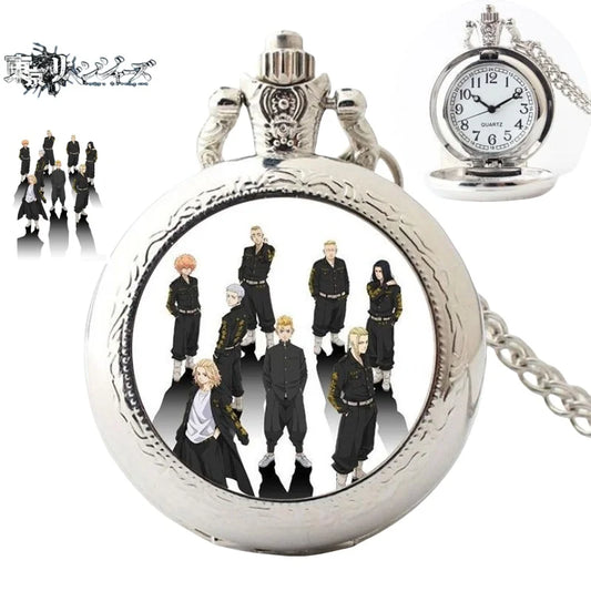 Tokyo Revengers: Manjiro Sano Ryuguji Ken Movie Peripherals Cartoon Pocket Watch Personality Vintage Hanging Chain Holiday Gifts