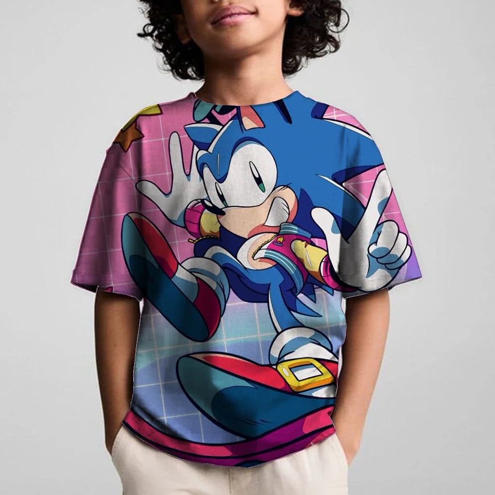 Sonics the Hedgehog: 3D Print Baby Clothing Outdoor Clothes T-Shirt Top Shirts