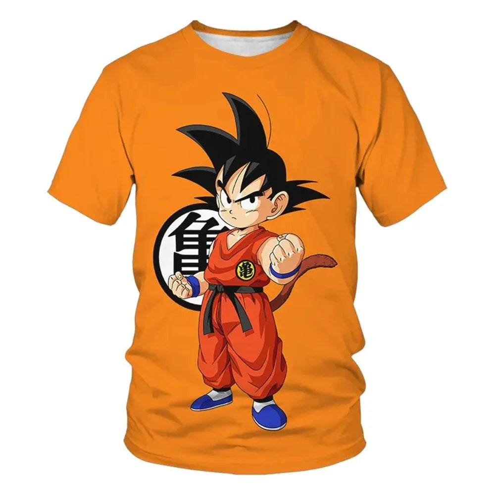 Dragon Ball: Men's 3D Printed Cartoon Tshirt Anime Z Tshirt Summer Harajuku Men Goku Clothes Super Saiya Short Sleeve T-shirt