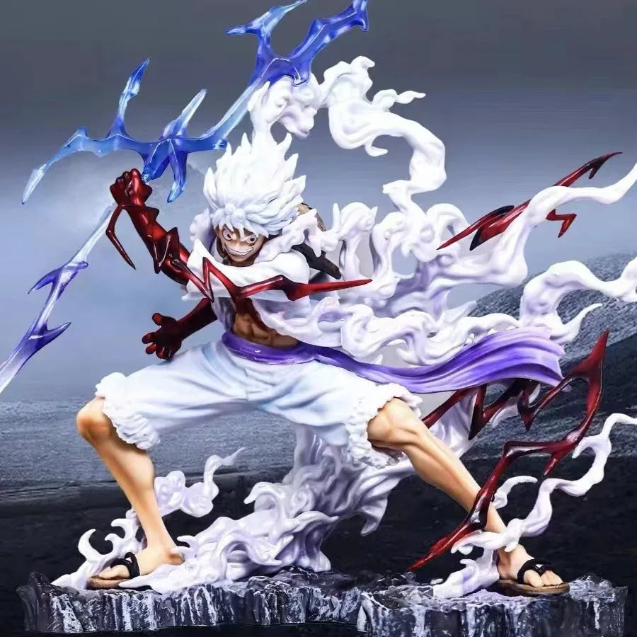 One Piece: 25cm Raiden Five Gear Nica Lightning Luffy Action Figure Model Statue Doll Toys Collection Decoration Model Toys Gift