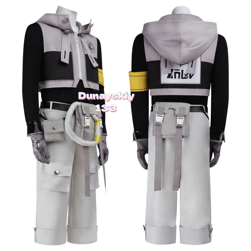 Gachiakuta: Rudo Surebrec Anime Cosplay Costume - Akuta Cleaners Uniform with Hoodie & Gloves, Perfect Props for Halloween
