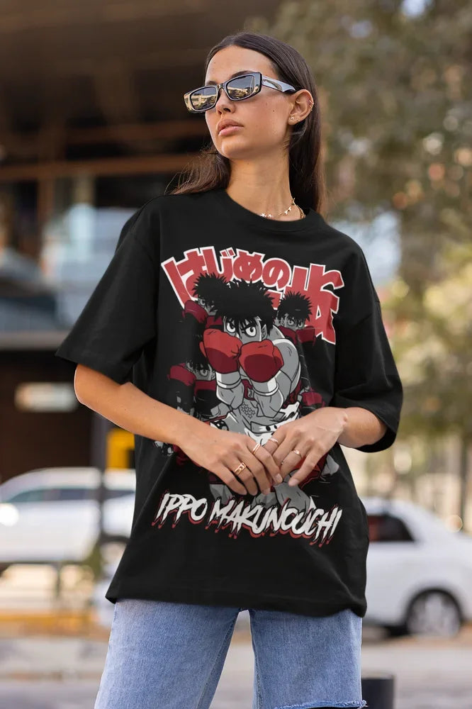 Hajime No Ippo: T-Shirt Unisex Kamogawa Boxing Gym Crew Ippo Makunouchi Kbg,Manga
