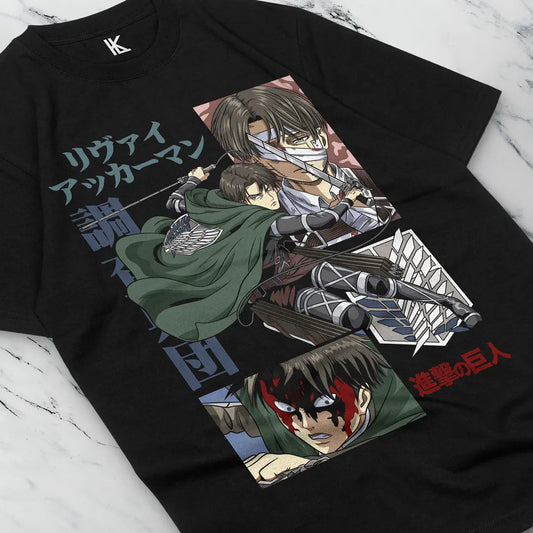 Attack on Titan Levi: Ackerman Print T-shirt Women's Men's Anime Short Sleeves Ovesized Graphics Y2k Tee T-shirt Clothing