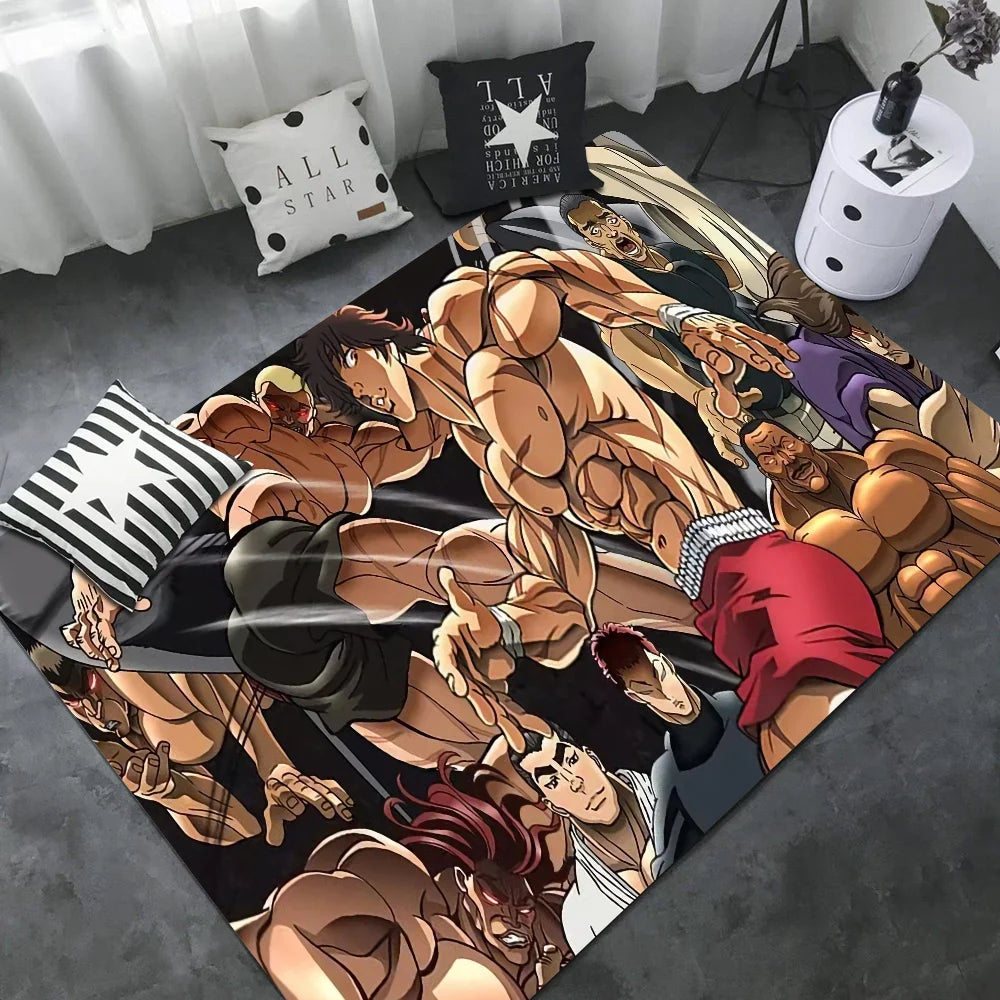 Baki Hanma: Yujiro Manga Hallway Carpet INS Style Soft Bedroom Floor House Laundry Room Mat Anti-skid Bedside Area Rugs