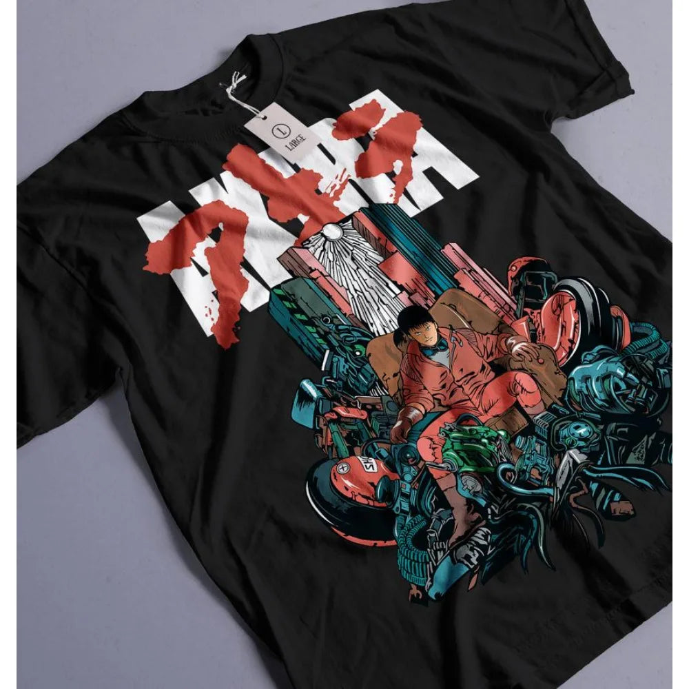 Akira: Manga T-shirt Women Anime Neo Tokyo Movie Science Fiction Shotaro Kaneda Y2K TOP Tshirt Washed Vintage T Shirts Male Top