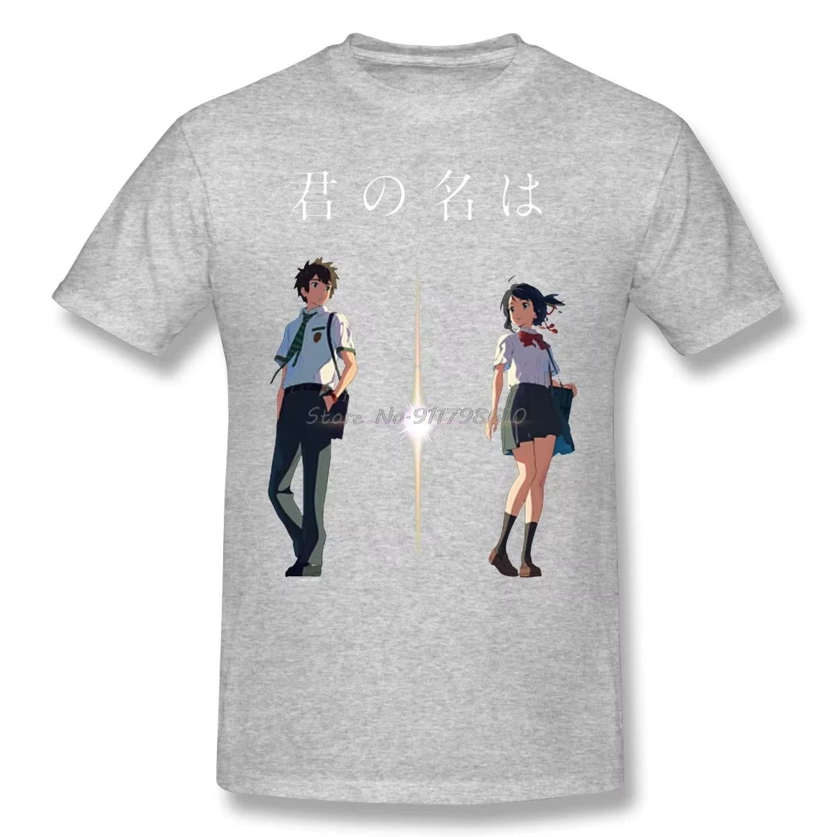 Your Name: Love Anime T-shirt Men Women Cotton Short Sleeve Custom Men's Clothes Tees Harajuku Streetwear