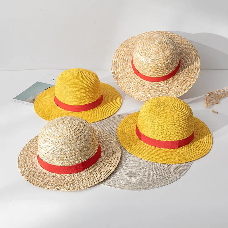 One Piece: Luffy Hat Straw Hat Performance Animation Cosplay Sun Protection Accessories Hat Summer Sun Hat Straw Hats For
