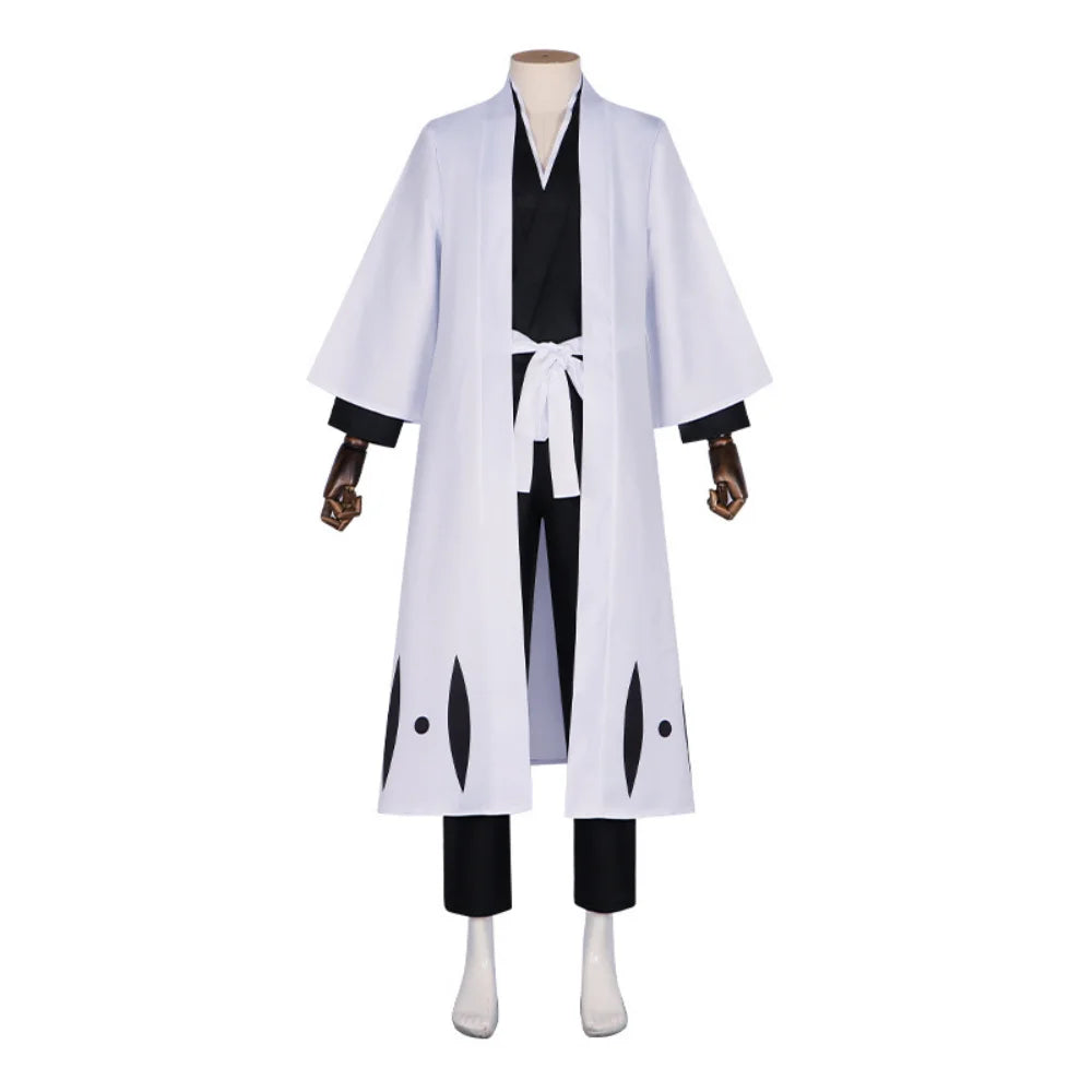Bleach :Aizen Sousuke Cosplay Costume Wig Sets Bleach Thousand Year Blood War Gotei 13 Team 5 Captain Robe Kimono Outfits