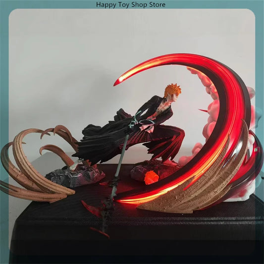 Bleach: 24.5cm  Kurosaki Ichigo Slashing Large Anime Figure Model Gk Statue Boys Collection Desktop Decoration Ornament Toys Gifts