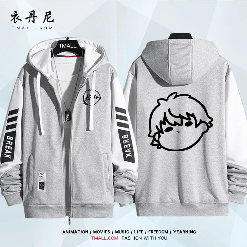 Blue Lock: Isagi Yoichi Nagi Seishiro Cosplay Costum Long Sleeve Print Jacket Zipper Hoodie Women Men FashionHooded Costumes Couple Jacket