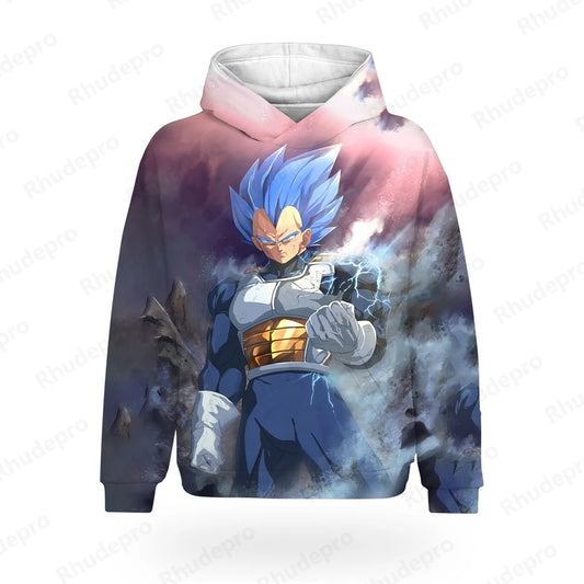 Dragon Ball: Oversized Men's Hoodie Clothing Hip Hop 5XL Goku Harajuku Style Tshirts Anime Vegeta Tops Streetwear Trend