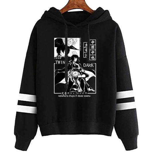 Bungo Stray Dogs: Hoodie Unisex Pocketless Sleeve Sweatshirt Men Women's Hoodie Harajuku Streetwear Japanese Manga