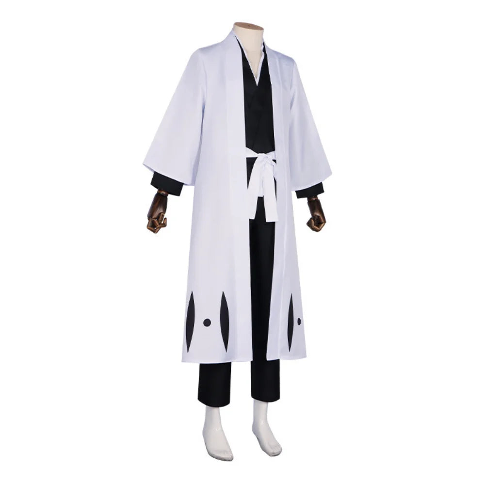 Bleach :Aizen Sousuke Cosplay Costume Wig Sets Bleach Thousand Year Blood War Gotei 13 Team 5 Captain Robe Kimono Outfits