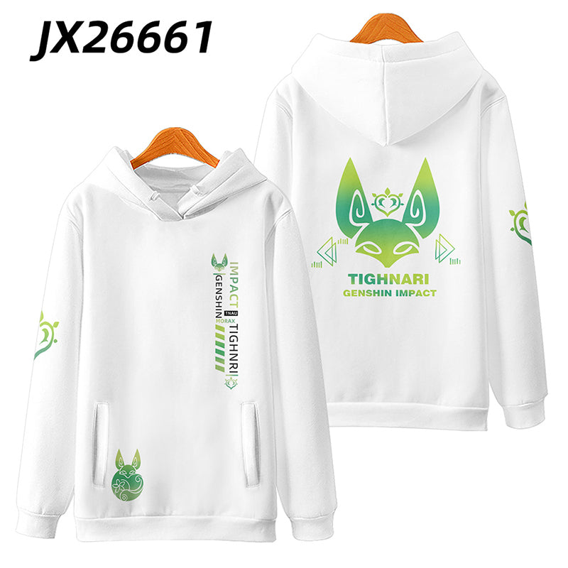 Genshin Impact: Tighnari Funny Hoodie Hip Hop Graphic Sweatshirts Poleron Hombre Unisex Streetwear Harajuku Tracksuit