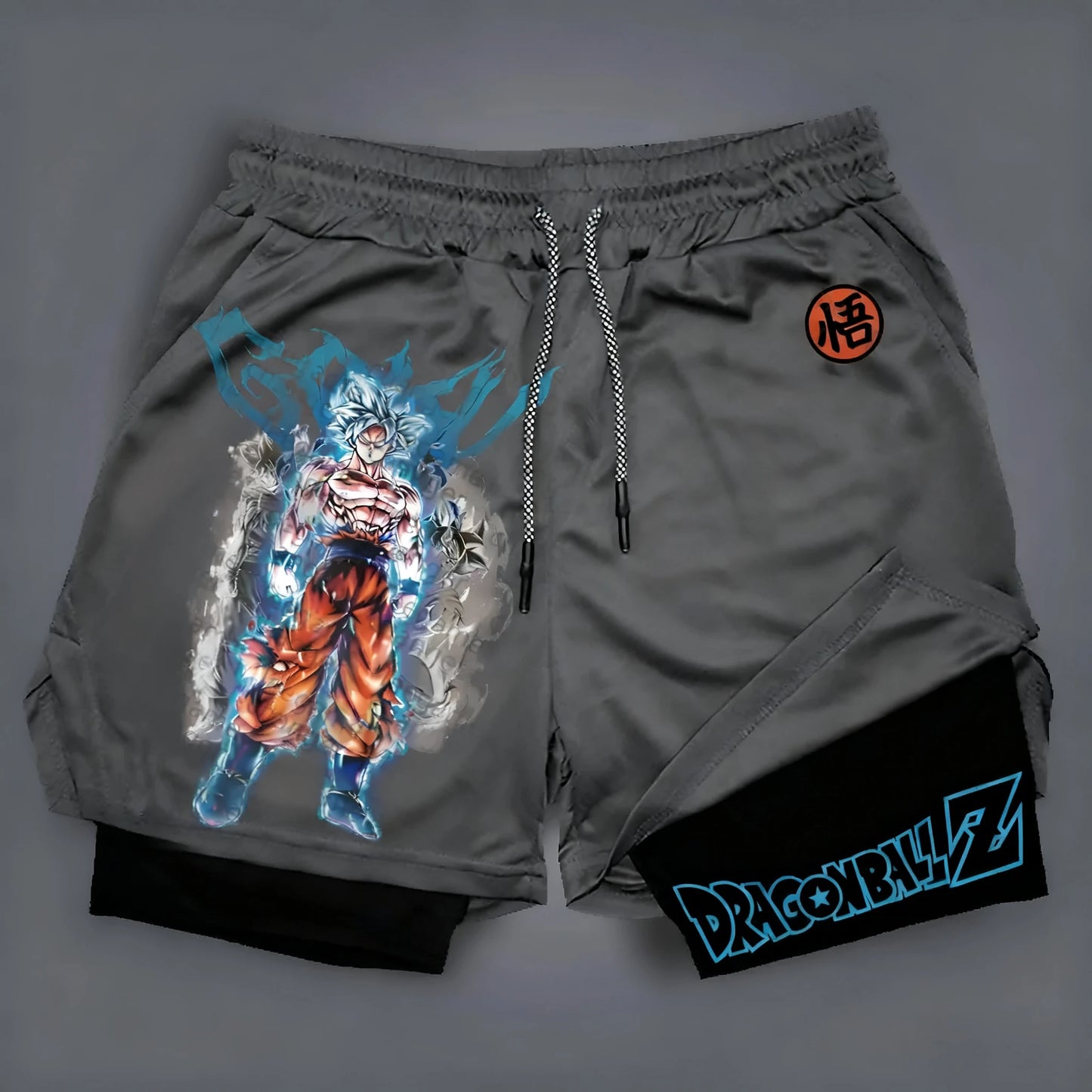Dragon Ball: Men's Shorts Double Layer 2-in-1 Shorts Vegeta Japan Anime 2026 Summer Quick-Drying Fake Two-piece Sports Shorts Y2k