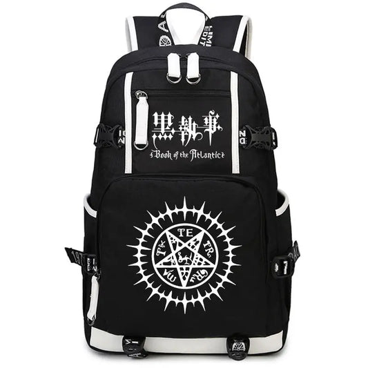 Black Butler: USB Backpack Book Bag Casual Travel Computer Men Women Girl Boys Cosplay Bag Schoolbag Laptop Bags