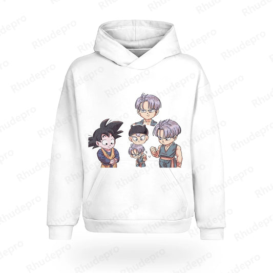 Dragon Ball: Oversized Men's Hoodie Clothing Hip Hop 5XL Goku Harajuku Style Tshirts Anime Vegeta Tops Streetwear Trend