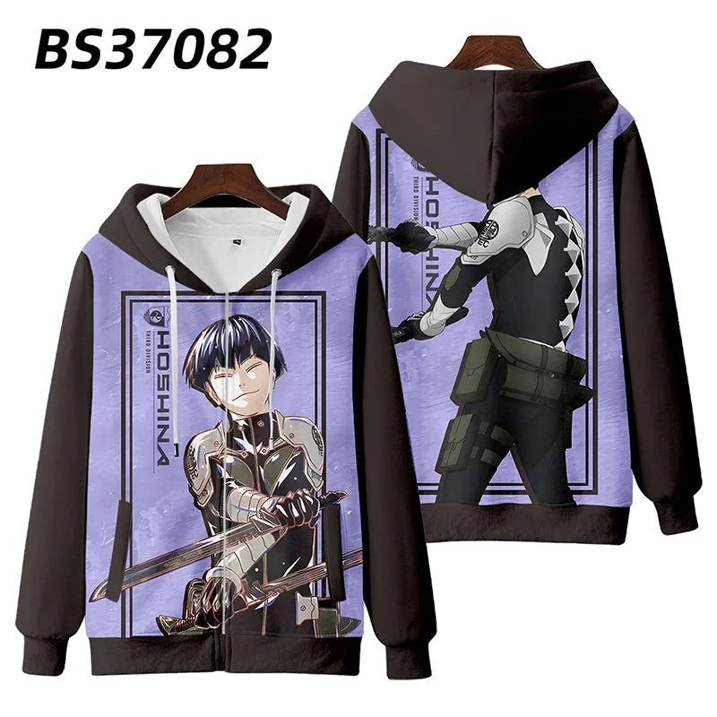 Kaiju No. 8: Japanese anime zip-up hoodie Unisex Streetwear Spring/Autumn Kawaii Tops Personality man and women jacket sweatshirt