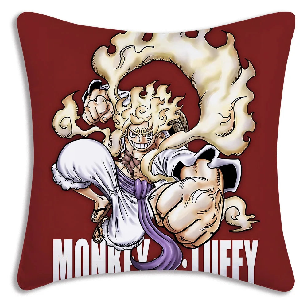 One Piece: Pillow Covers Sofa Decorative Home Double-sided Printing Short Plush Cute Cushion Cover