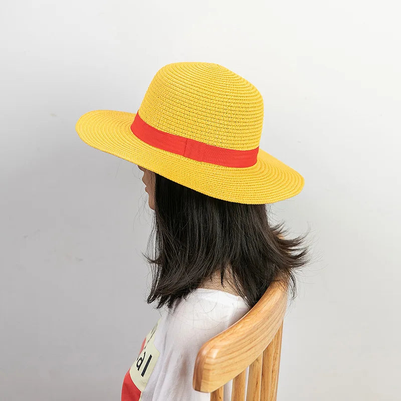 One Piece: Luffy Hat Straw Hat Performance Animation Cosplay Sun Protection Accessories Hat Summer Sun Hat Straw Hats For