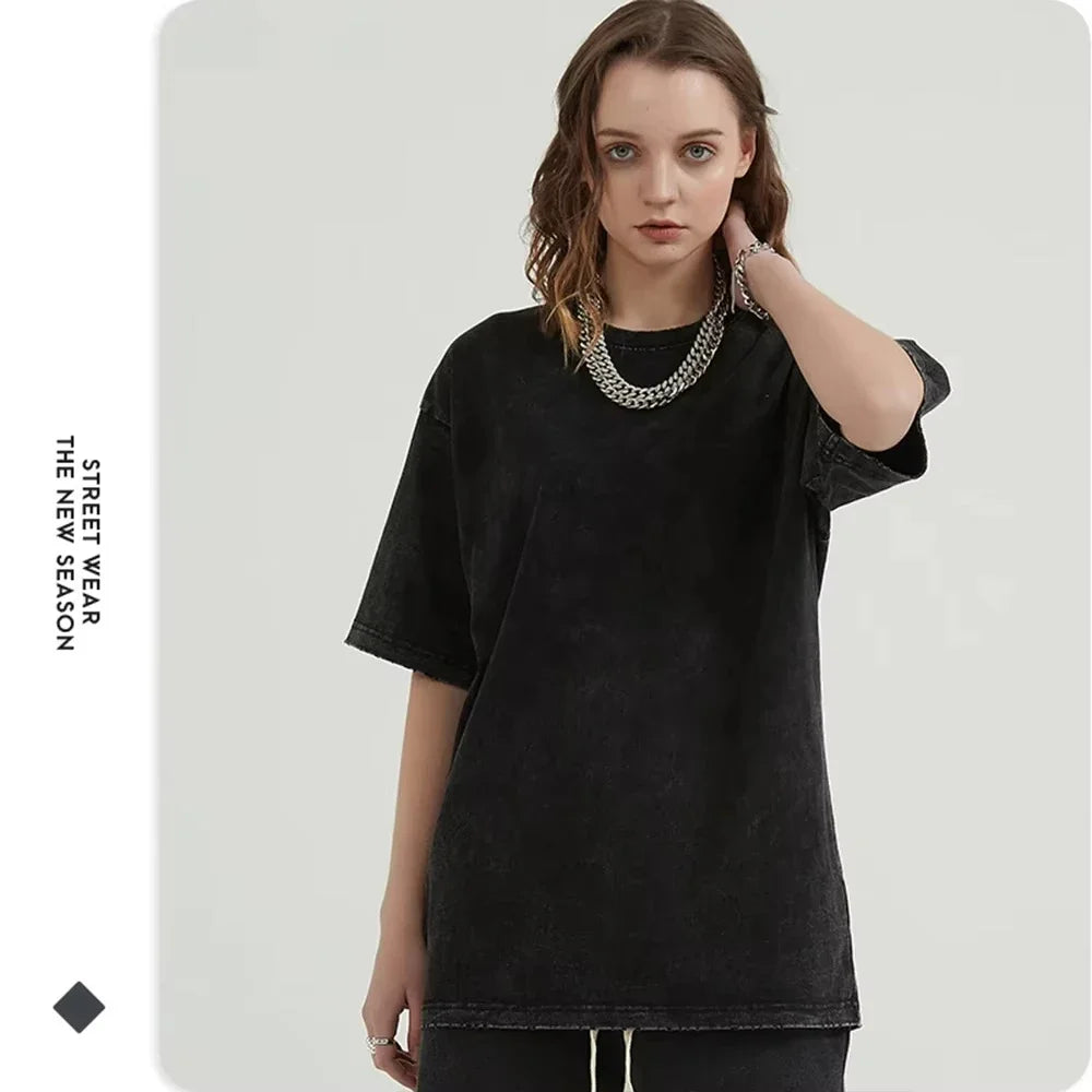 Akira: T-Shirt Retro Washed Cotton Loose Short Sleeve Tee for Men Women Comfortable Unisex Top 2025 Summer