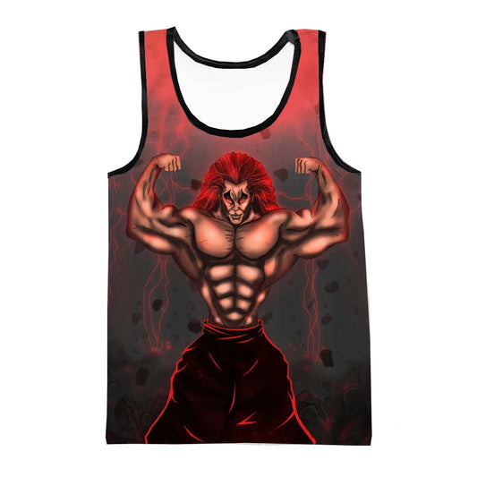 Baki The Grappler: Tank Tops Anime 3D Print Streetwear Men's Fashion Oversized Sleeveless Tank Top Fitness Gym Vest Man Clothing