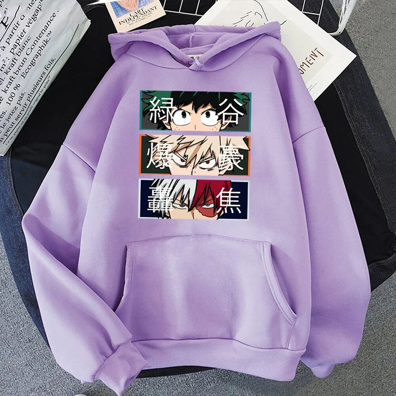 My Hero Academia: Autumn Winter Fashion Long-Sleeved Sweater Anime Deku Bakugou Katsuki Todoroki Shoto Outdoor Sports Hoodie