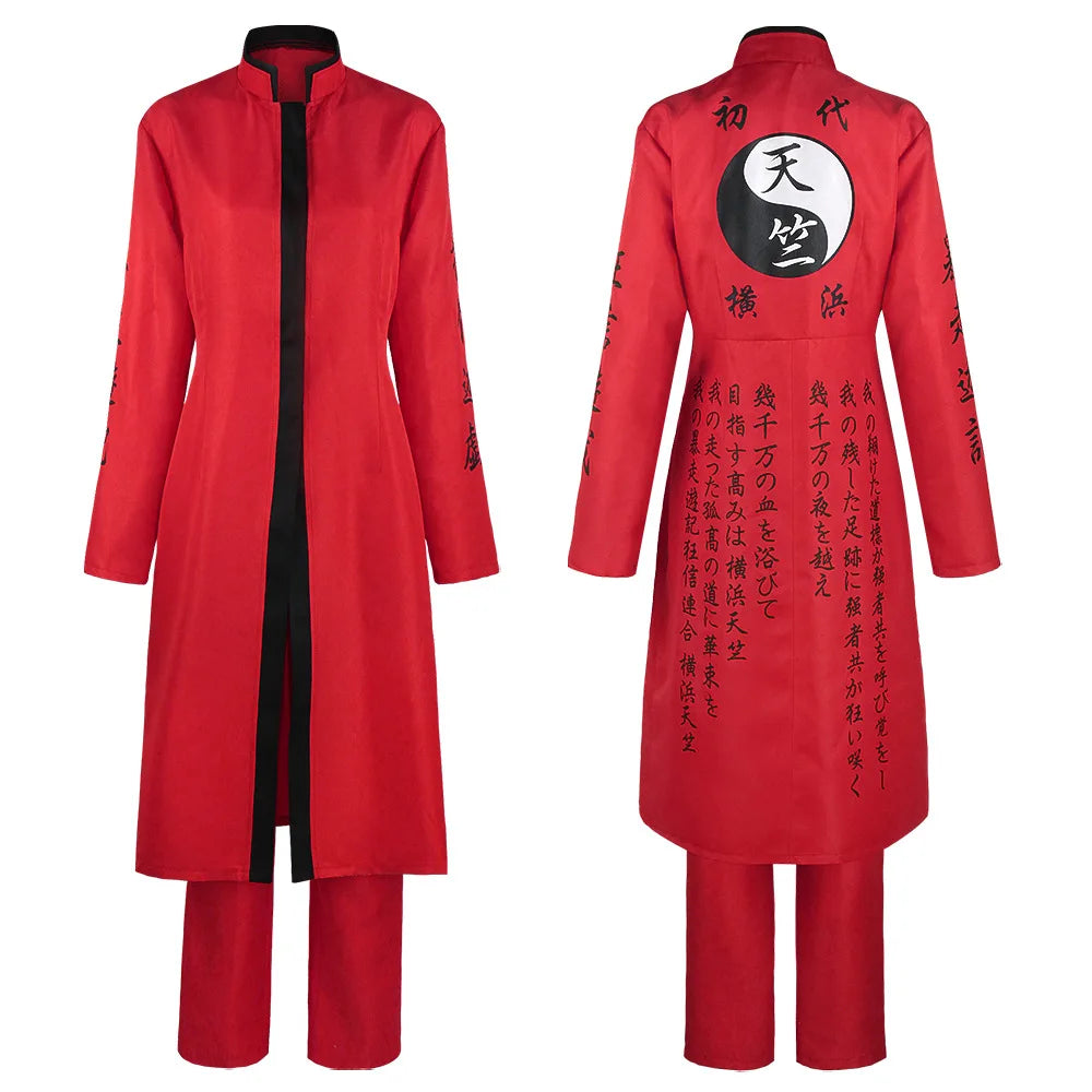 Tokyo Revengers: Tanjiku Cosplay Costume Red Yokohama Izana Kurokawa Ran Haitani Sanzu Gang Uniform Coat Cloak Hoodie