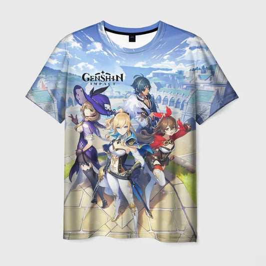 Genshin Impact: 3D Print Men's/Women's T-Shirts Summer Fashion Harajuku Short Sleeve Tee Top Oversized Streetwear