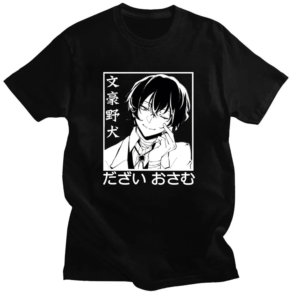 Bungo Stray Dogs: Short Sleeve Anime Men T Shirt Punk High Street T-shirt Tops