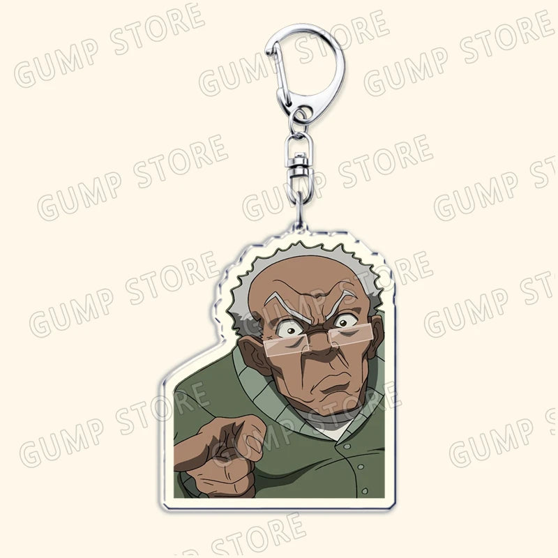 The Boondocks: Keychains for Accessories Bag Huey Riley Scarface Freeman Keyrings Jewelry Fans Gifts