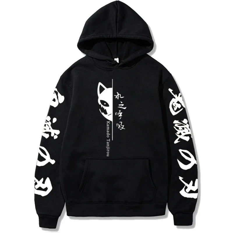 Demon Slayer: Hoodie Kamado Tanjirou Plus Size Harajuku Female Long Sleeve Streetwear Clothing