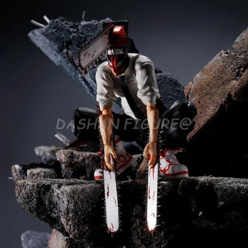 Chainsaw Man:15cm Anime Shf Denji Action Figure Joint Mobility PVC Collection Electric Saw Demon Figures Model