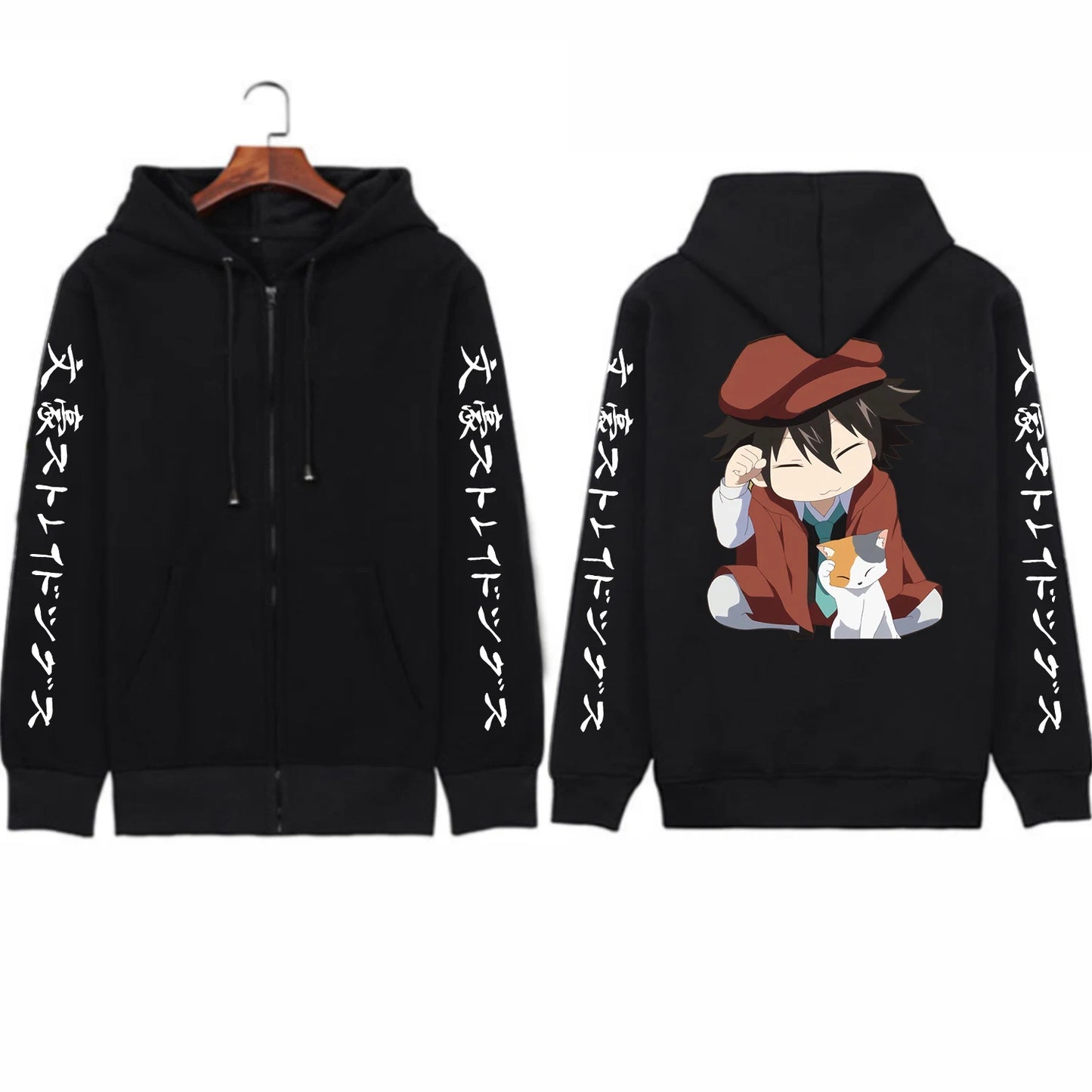 Bungo Stray Dogs: Kawaii Boy Edogawa Rampo Hoodies Harajuku Creative Cartoon Streetwear Long Sleeve Loose Sweatshirt
