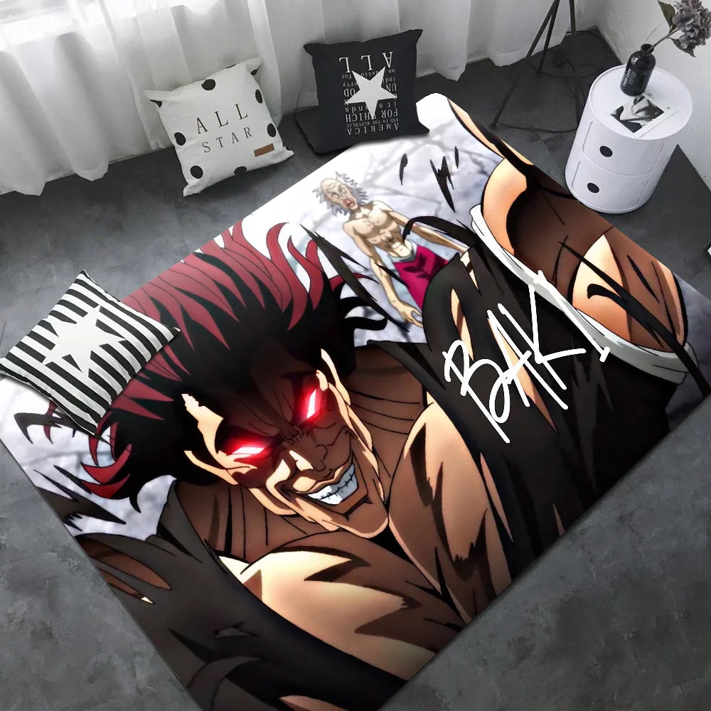 Baki Hanma: Yujiro Manga Hallway Carpet INS Style Soft Bedroom Floor House Laundry Room Mat Anti-skid Bedside Area Rugs