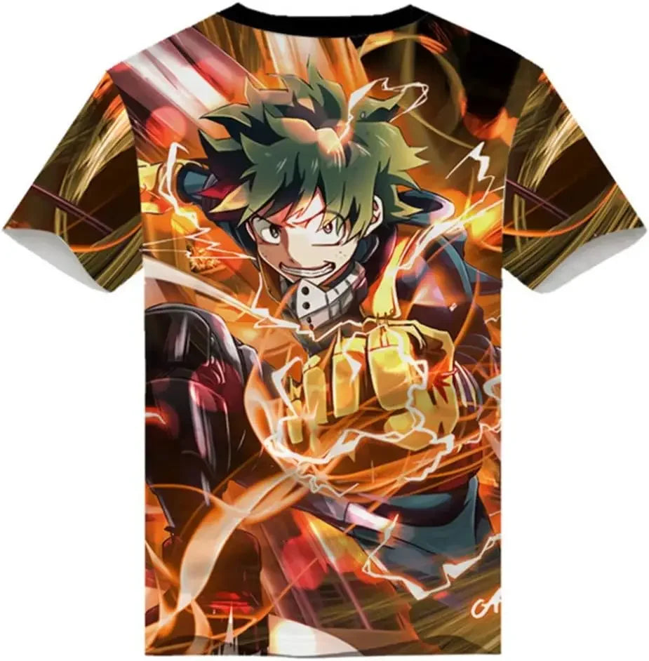 My Hero Academia: 3D Print T-Shirt Cosplay Costume Short Sleeve Pullover Tee Top Shirts