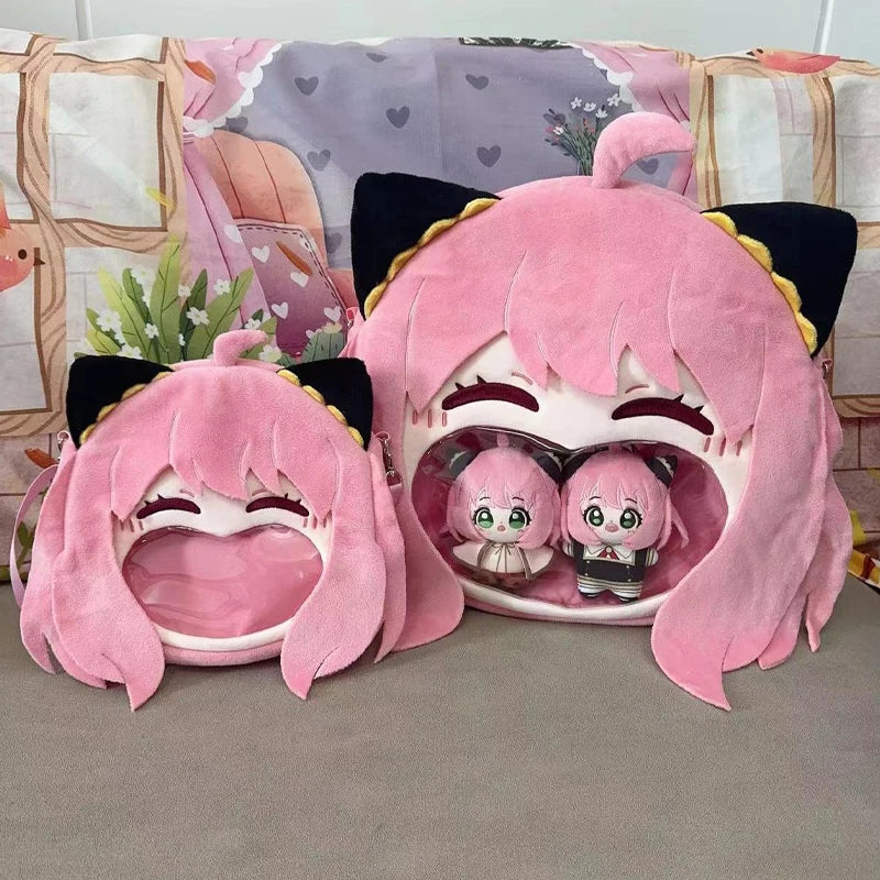 Spy x Family: Character Kawaii Girls Anya Forger Big Face Transparent Backpack Messenger Bag Gifts