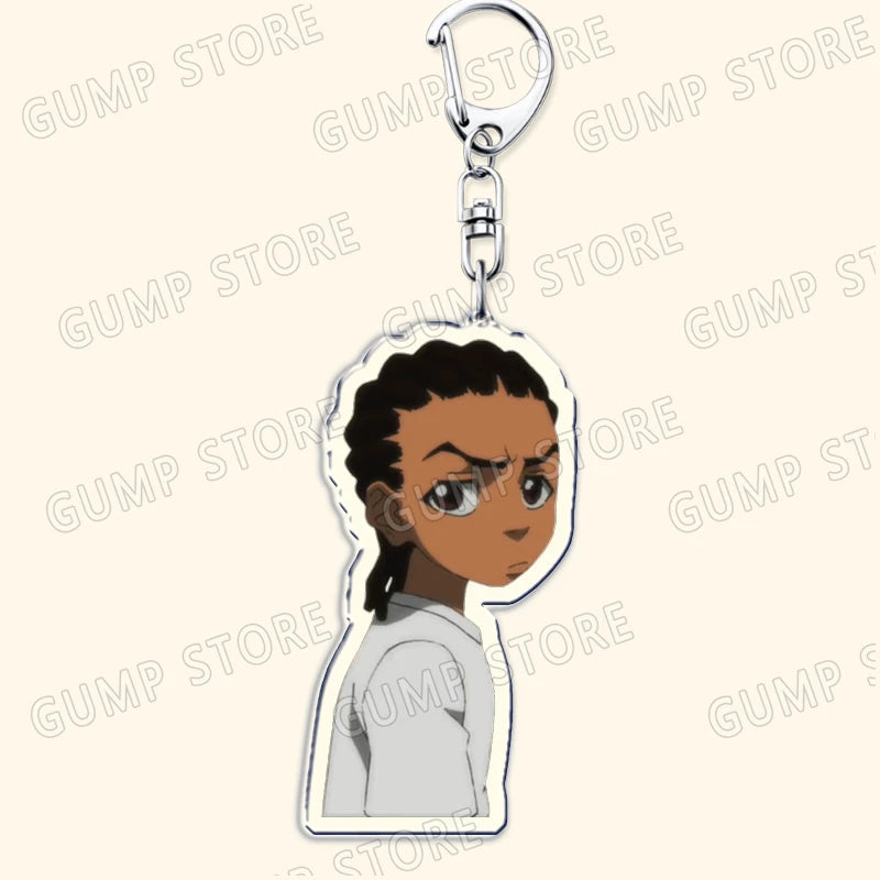 The Boondocks: Keychains for Accessories Bag Huey Riley Scarface Freeman Keyrings Jewelry Fans Gifts