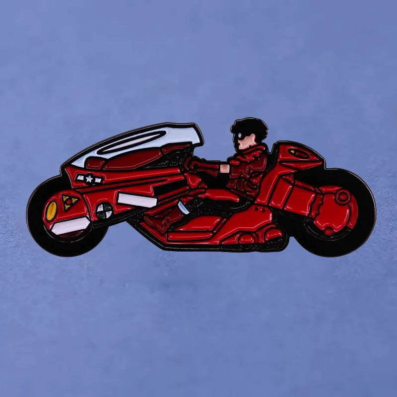 Akira: Red Motorbike Boys Anime Lapel Pins Backpack Jeans Enamel Brooch Pin Women Fashion Jewelry Gifts Cartoon Badges