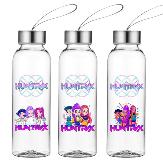 KPop Demon Hunters: Transparent Water Cup for Men Women Anime Cartoon Simple Cups Students Portable Fashion Water Bottle Gifts