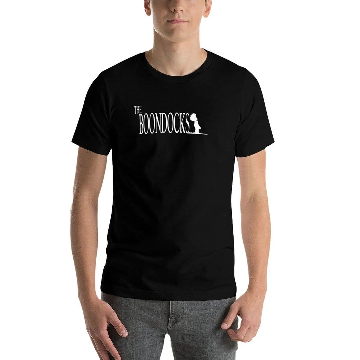 Simple Boondocks Design T-Shirt graphic t shirt vintage cotton man t-shirts Funny t-shirt Man t-shirt Men's