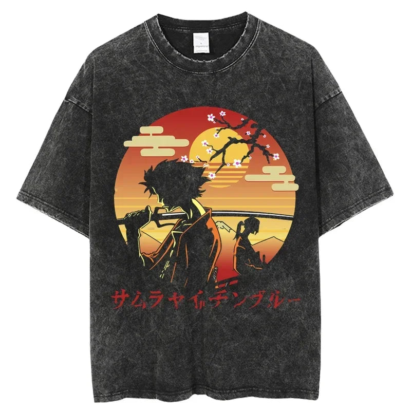 Samurai Champloo :T-Shirt Print T Shirt Fashion Hip Hop T-Shirts Streetwear Summer Casual Tops Unisex