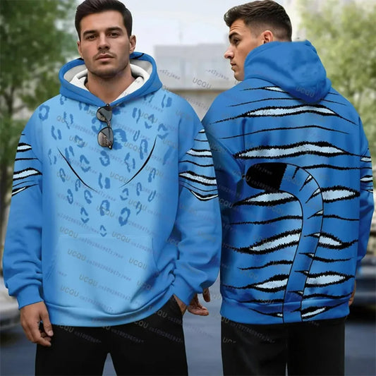 KPop Demon Hunters Hoodie For Men Halloween the Tiger Outfit Cosplay Pullover Hoodie Autumn Winter 3D Print Pullover Sweatshirt