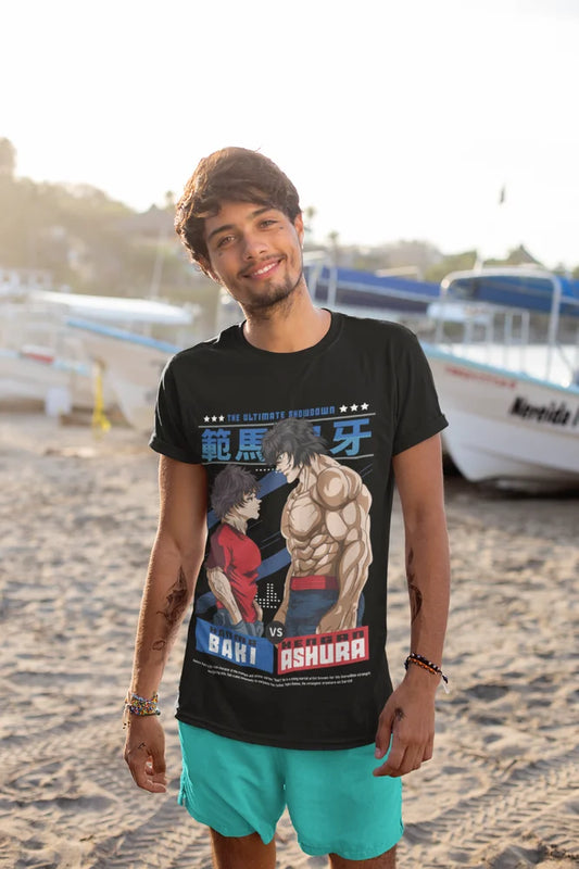 Baki Hanma The Grappler: T-Shirt Yujiro Martial Art Tee Anime Sport T-Shirt