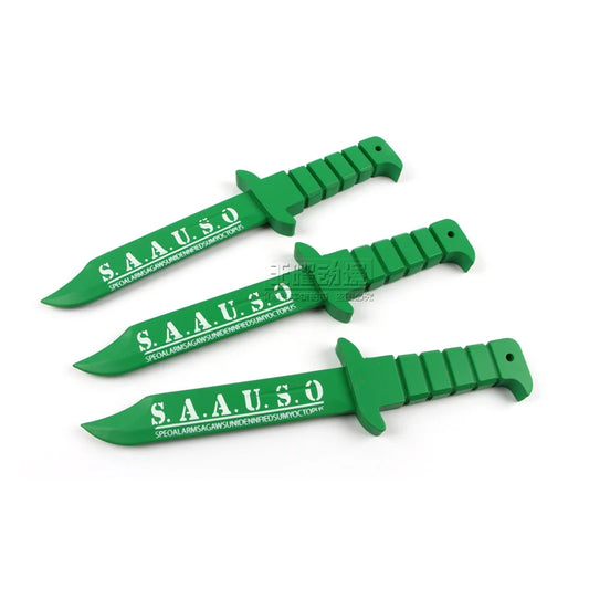 Assassination Classroom: Shiota Nagisa Cosplay Wood Knife Props Halloween Carnival Party 35cm Green Knife Weapon For Adult