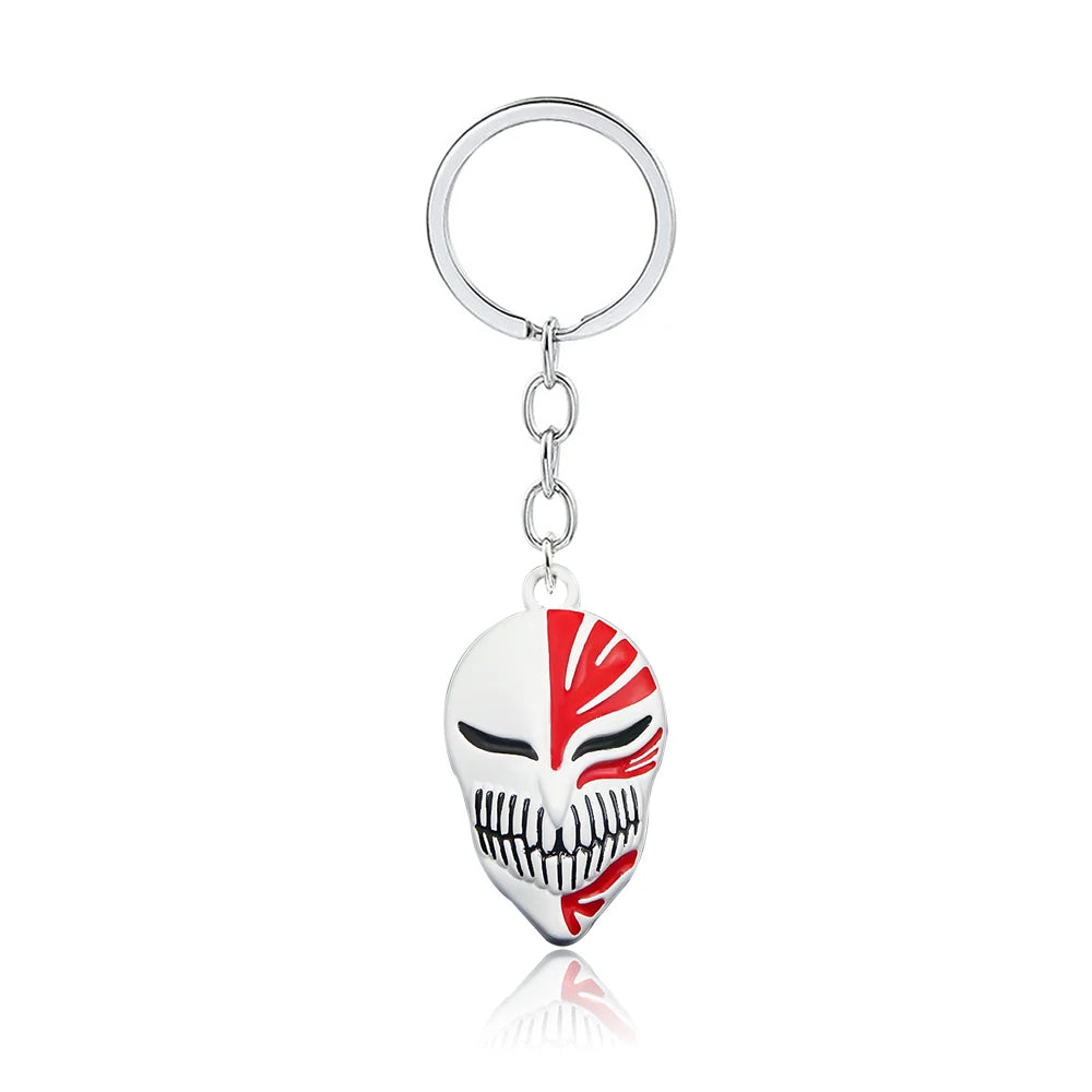 BLEACH: Thousand-Year Blood War Keychain Kurosaki Ichigo Zangetsu Double Blade Weapon Pendant Key Chain for Men Car Keyring Gift