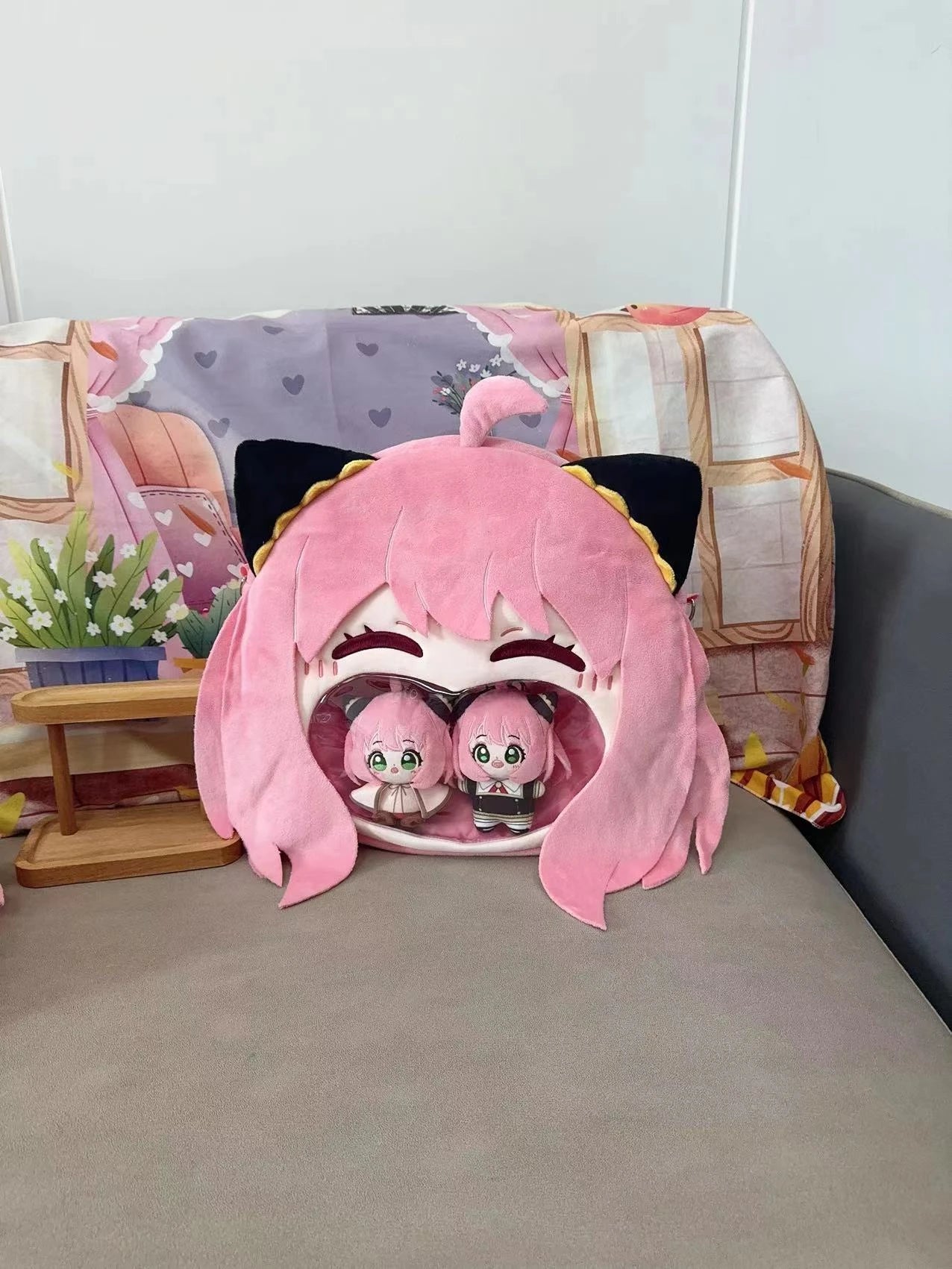 Spy x Family: Character Kawaii Girls Anya Forger Big Face Transparent Backpack Messenger Bag Gifts