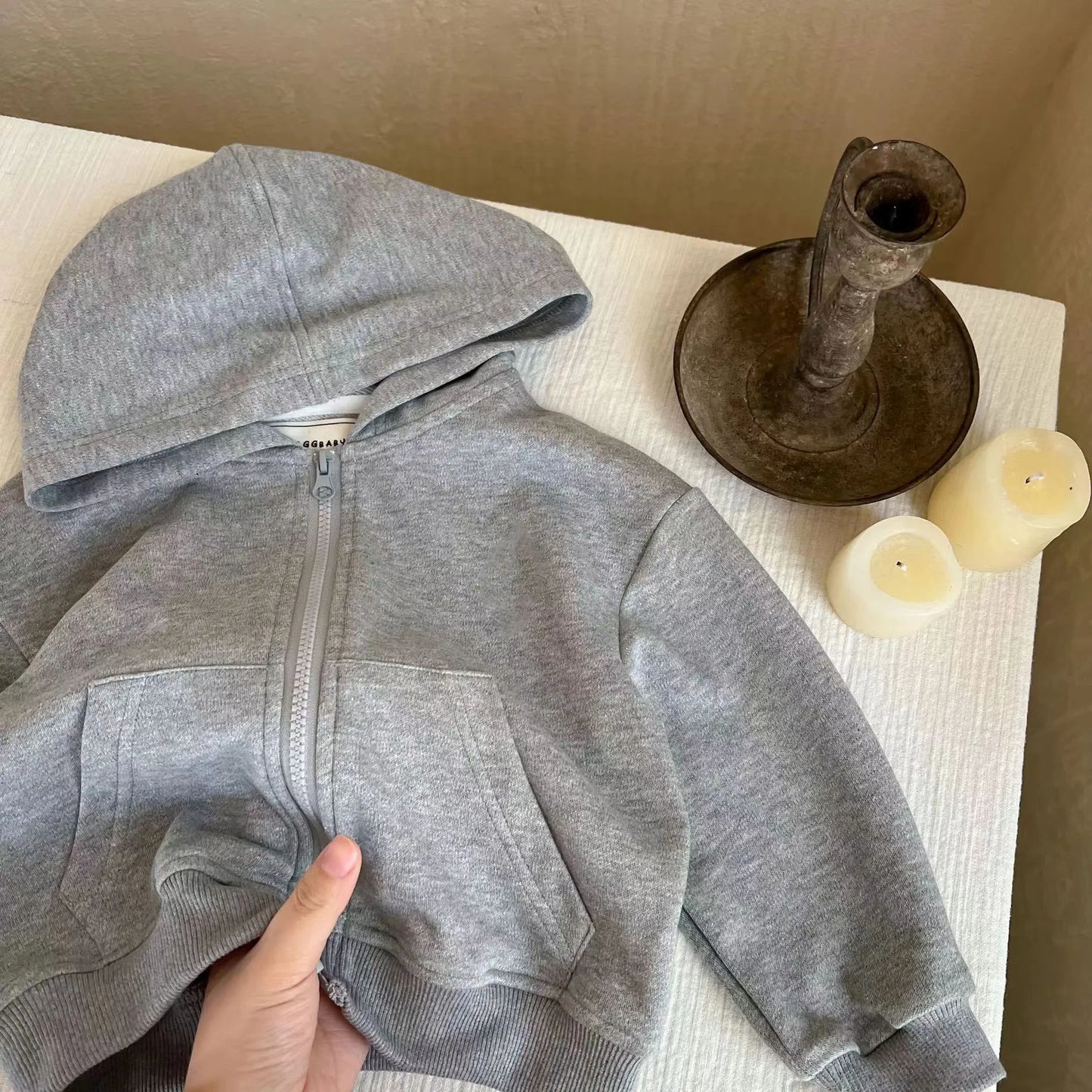 One Piece: (KIDS) Zipper Hoodie Cartoon Luffy Print Autumn/Winter Long-sleeved Sweatshirt Boys And Girl Casual Jacket Top